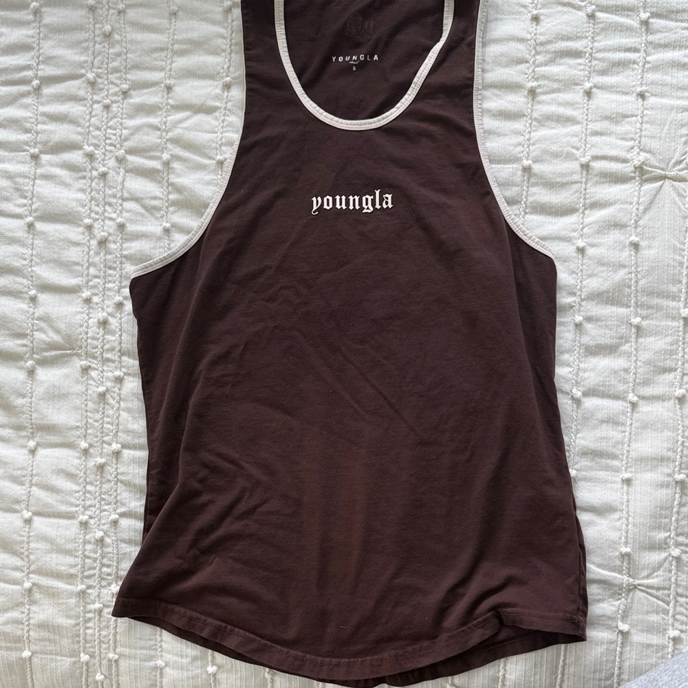 YoungLA Chocolate Tank with White Accents